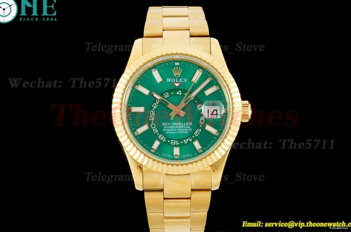 Dial A9001 SkyDweller 42mm Green JWF YG YG 0211